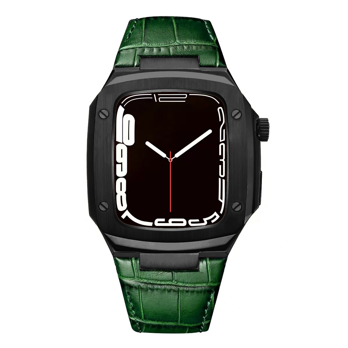 Adecuado para Apple Watch Correa iwatch78 botón de actualización de segunda generación carcasa de acero inoxidable cubierta protectora de caucho flúor