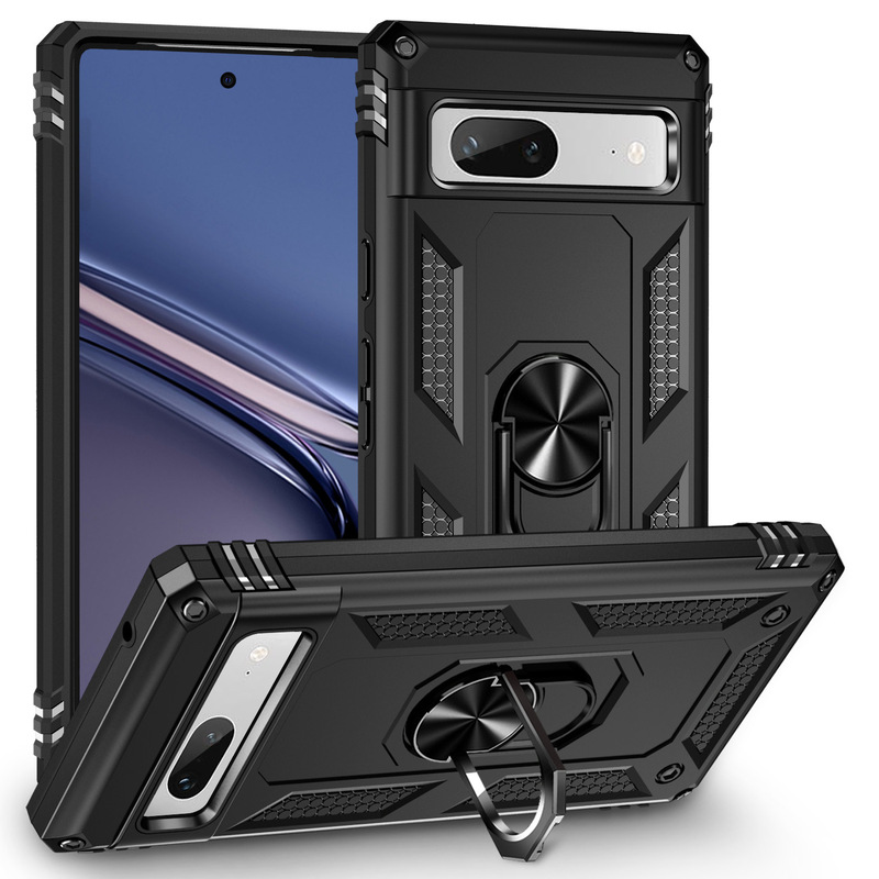 Cross-Border Applicable Google Pixel 7A Military-Grade Anti-Drop Stand Phone Case, Anti-Drop, Durable, Practical and Non-Abrasive