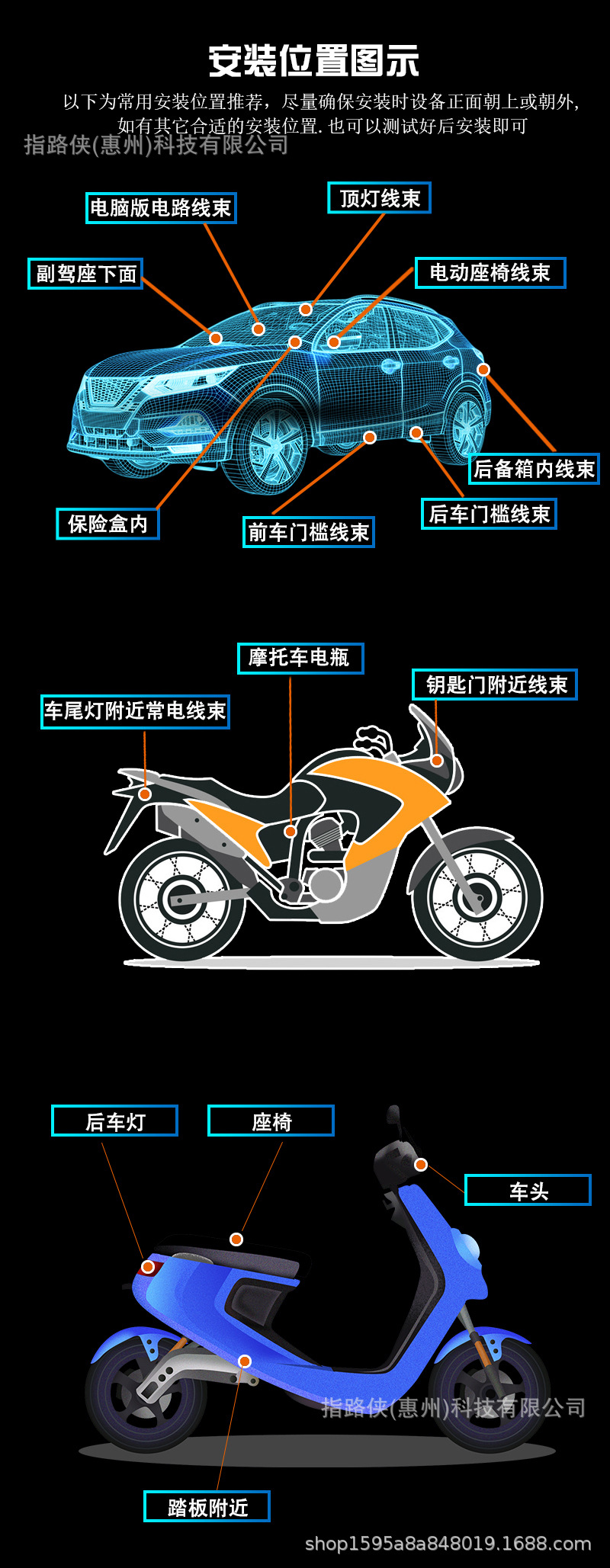 Car, Motorcycle, Truck, Electric Vehicle Gps Tracker, Satellite Battery Anti-Theft Vehicle Tracker, Oil Cut-Off