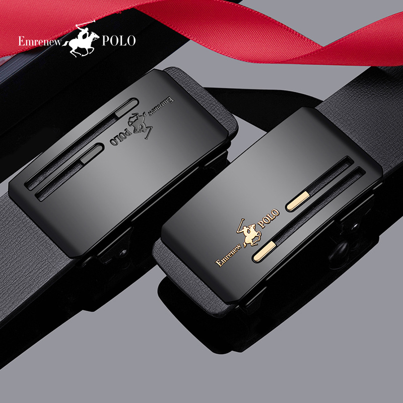 Anpripaul cinturón de cuero de los hombres hebilla automática de Negocios Todo-Fósforo de gama alta de piel de vaca pura pantalones cinturón de moda nuevo