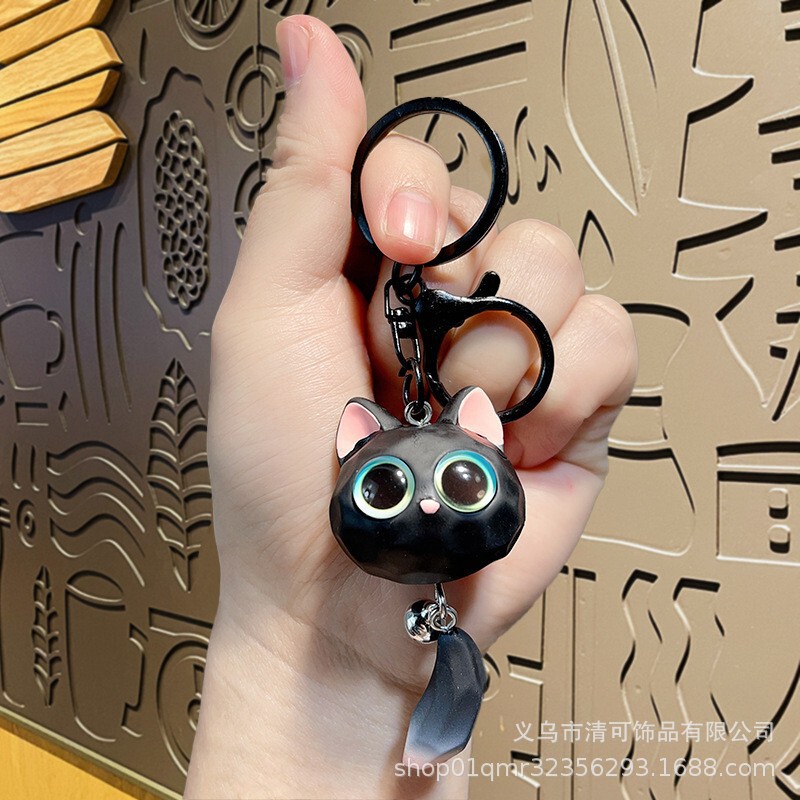 かわいいINS猫猫ペンダントキーホルダー携帯電話チェーンインターネットセレブモデル白黒グレー高価値パーソナライズされた漫画|undefined