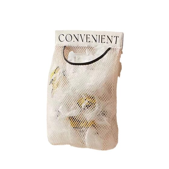 Kitchen Garbage Bag Large Capacity Storage Bag Plastic Bag Storage Wall-mounted Velcro Mesh Storage Artifact