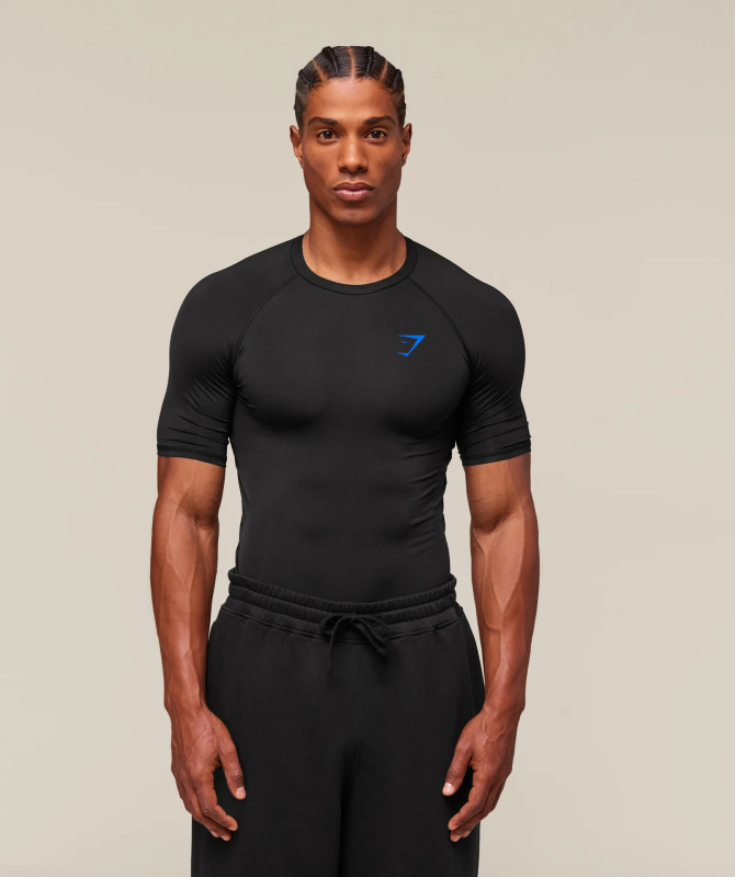 GYMSHARK メンズ Tシャツ スポーツ フィットネス ラウンドネック 伸縮性 速乾性 通気性 半袖 ファッショナブルな Tシャツ トップス|undefined