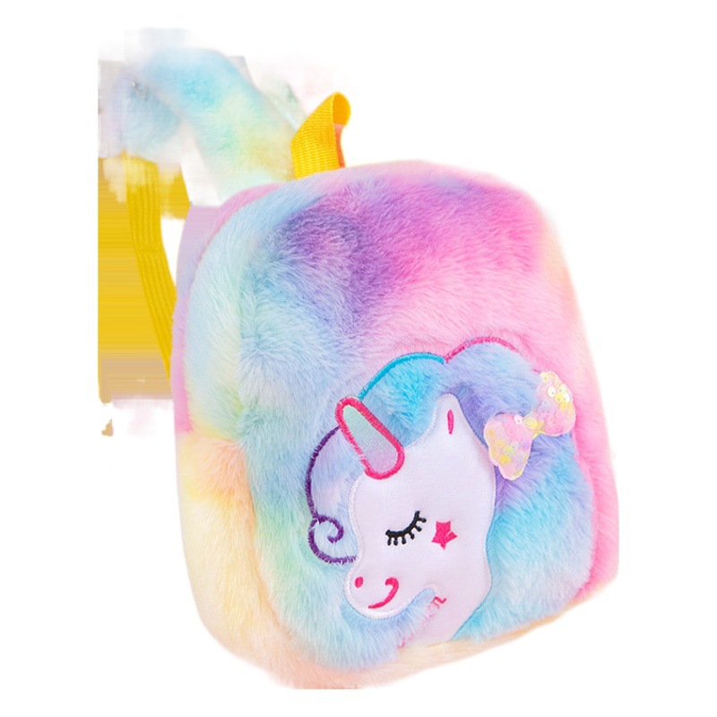 Nuevo bolso de peluche para niños mochila de jardín de infantes caricatura lindo mochila de hombro de comercio exterior moda muñeca bolso