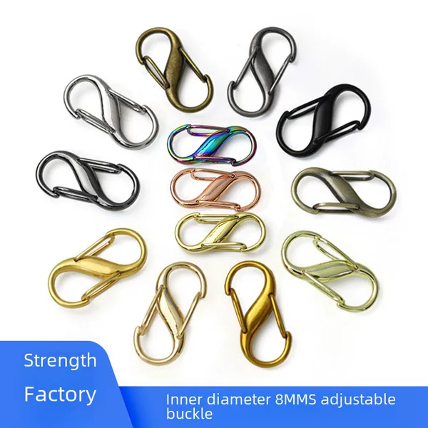 Wholesale zinc alloy 8-character mountaineering buckle metal wrap chain shortening double-head adjuster S-shaped strap chain adjustment buckle