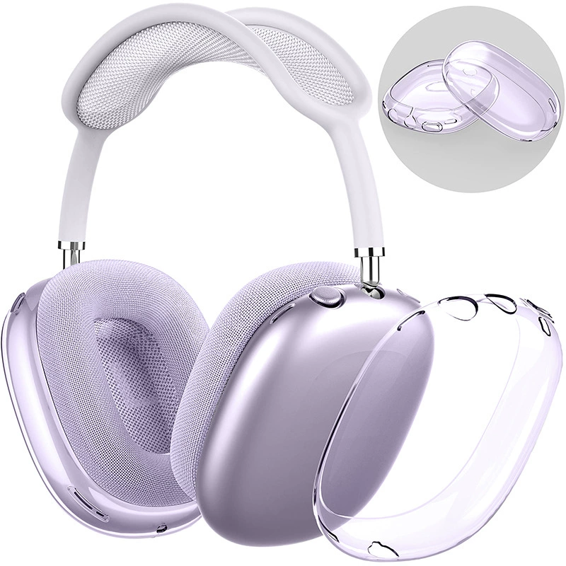 TPU прозрачный чехол для AirPods Max с крышкой на луче защиты, универсальные цвета