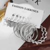 Black earrings from pearl, set, European style