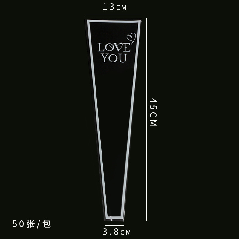 Bolsa de embalaje de una sola flor Rosa bolsa de conjunto múltiple material de embalaje floral de un solo ramo de celofán transparente