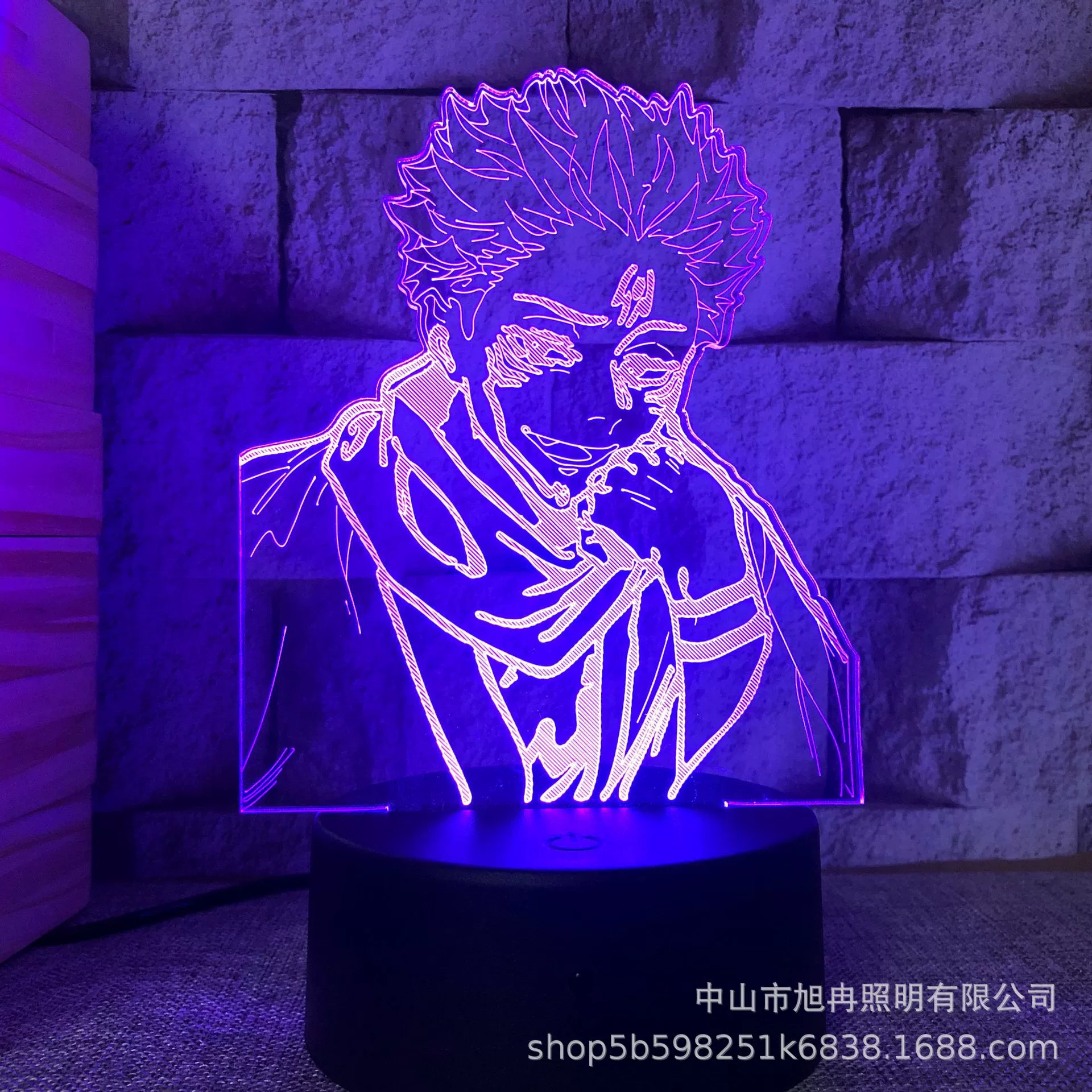 (Кросс-горничество), ночной свет, чёрная тактильная Jujutsu Kaisen, ночник для кровати, настольная лампа, 3D, пульт дистанционного управления, 16 цветов