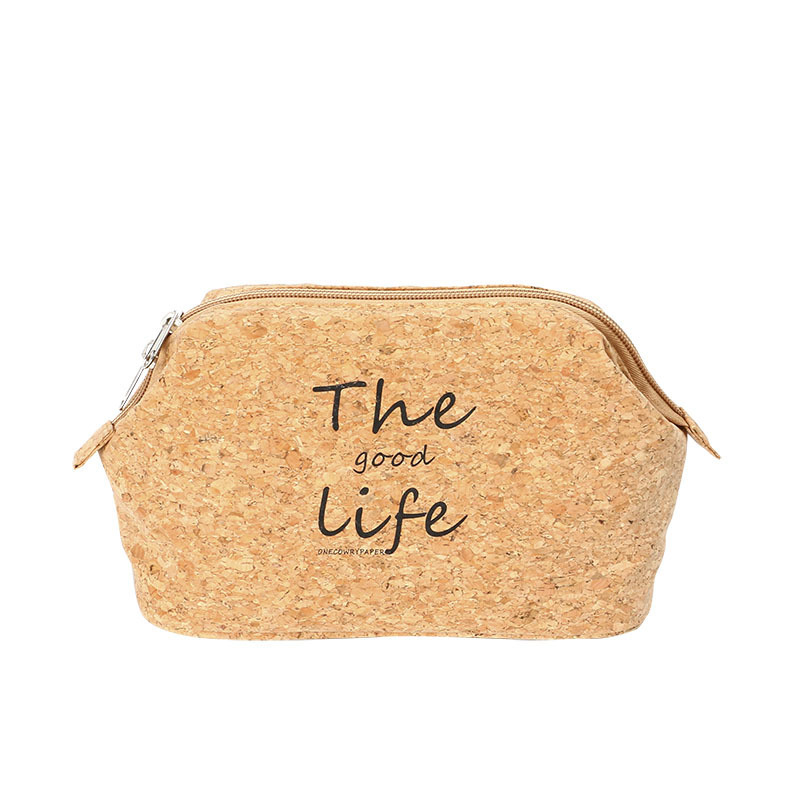 Designer's Original Hand-Held Cosmetics Bag, Fashionable Contrasting Color Real Wood Toiletry Bag, Environmentally Friendly and Biodegradable Cork Cosmetic Bag Designer's Original Hand-Held Cosmetics Bag, Fashionable Contrasting Color Real Wood Toiletry Bag, Environmentally Friendly and Biodegradable Cork Cosmetic Bag