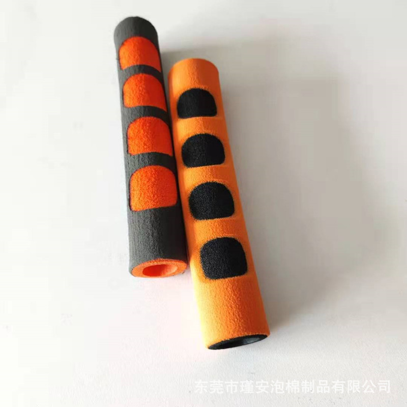 东莞橡塑厂家批发NBR橡塑指印手把套 泡棉管手推车防滑扶手把套