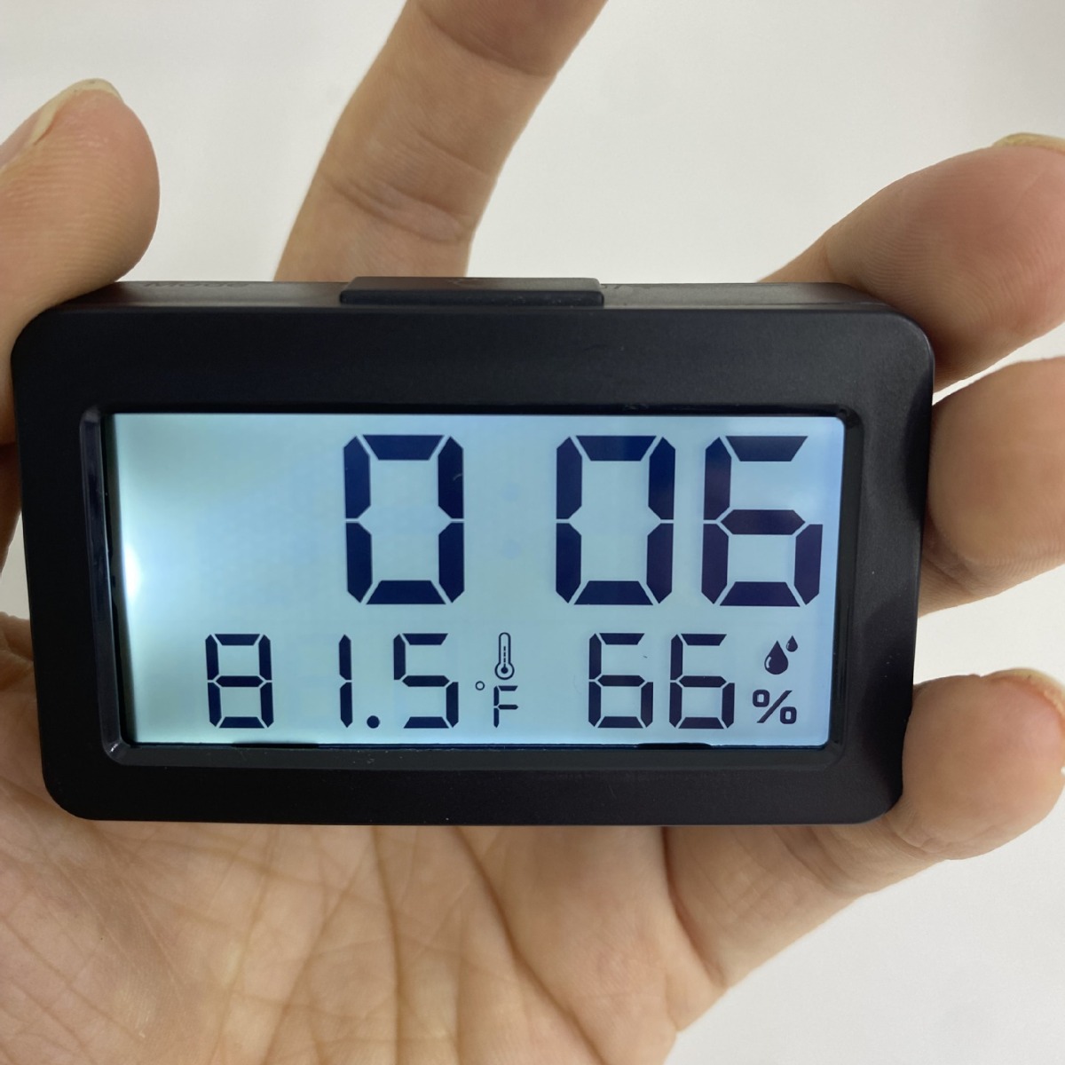 时钟 温湿度计  带背光 室内温度 湿度显示 家用温湿度计D2