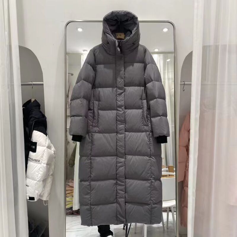 新款鹅绒羽绒服2025冬季超长过膝长款新款加厚外套|undefined