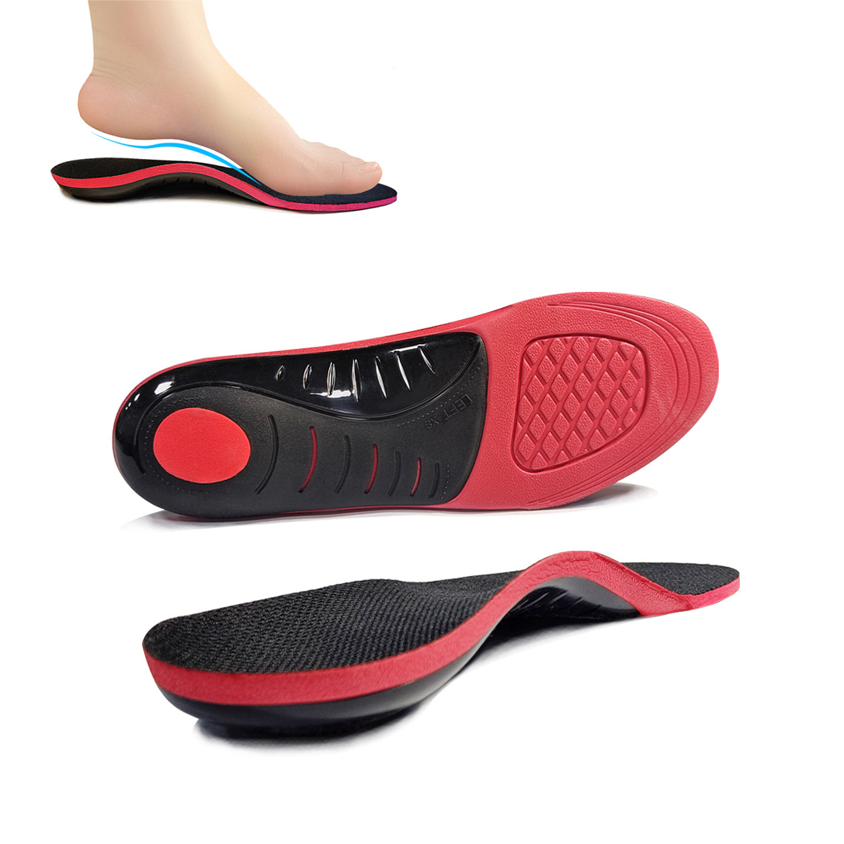 Orthopedic Arch Support Insoles For Flat Feet Breathable Foam_voghion.com