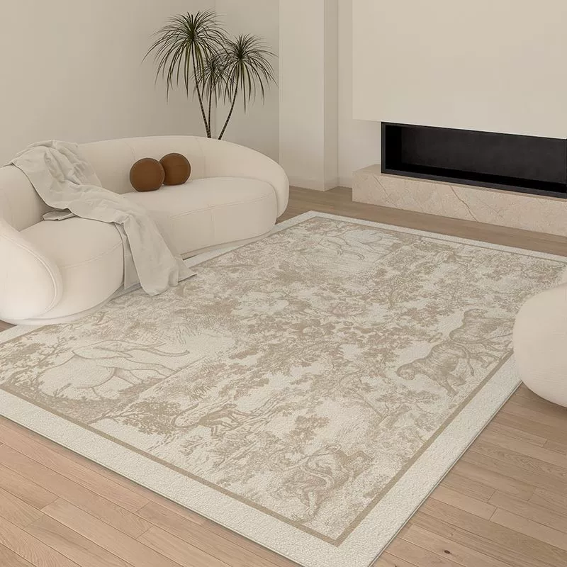 Французский кремовый ковер для гостиной 2024, новинка осени и зимы, французский стиль, спальня, зимняя прикроватная тумбочка, доступный роскошный высококачественный коврик для журнального столика