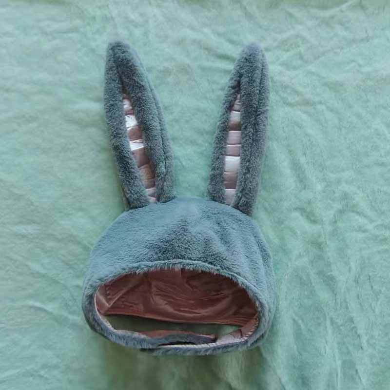Actuando chica suave, felpa, Lin Xiaozhai, el mismo estilo, orejas de conejo, sombrero, capucha de conejo, accesorios fotográficos, accesorios fotográficos