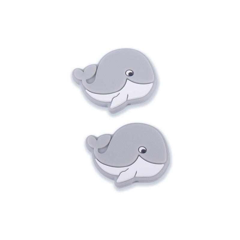Nuevo bebé suministros dibujos animados animal ballena mordedor cuentas creativo molar DIY bebé pezón anti-gota cadena juguete