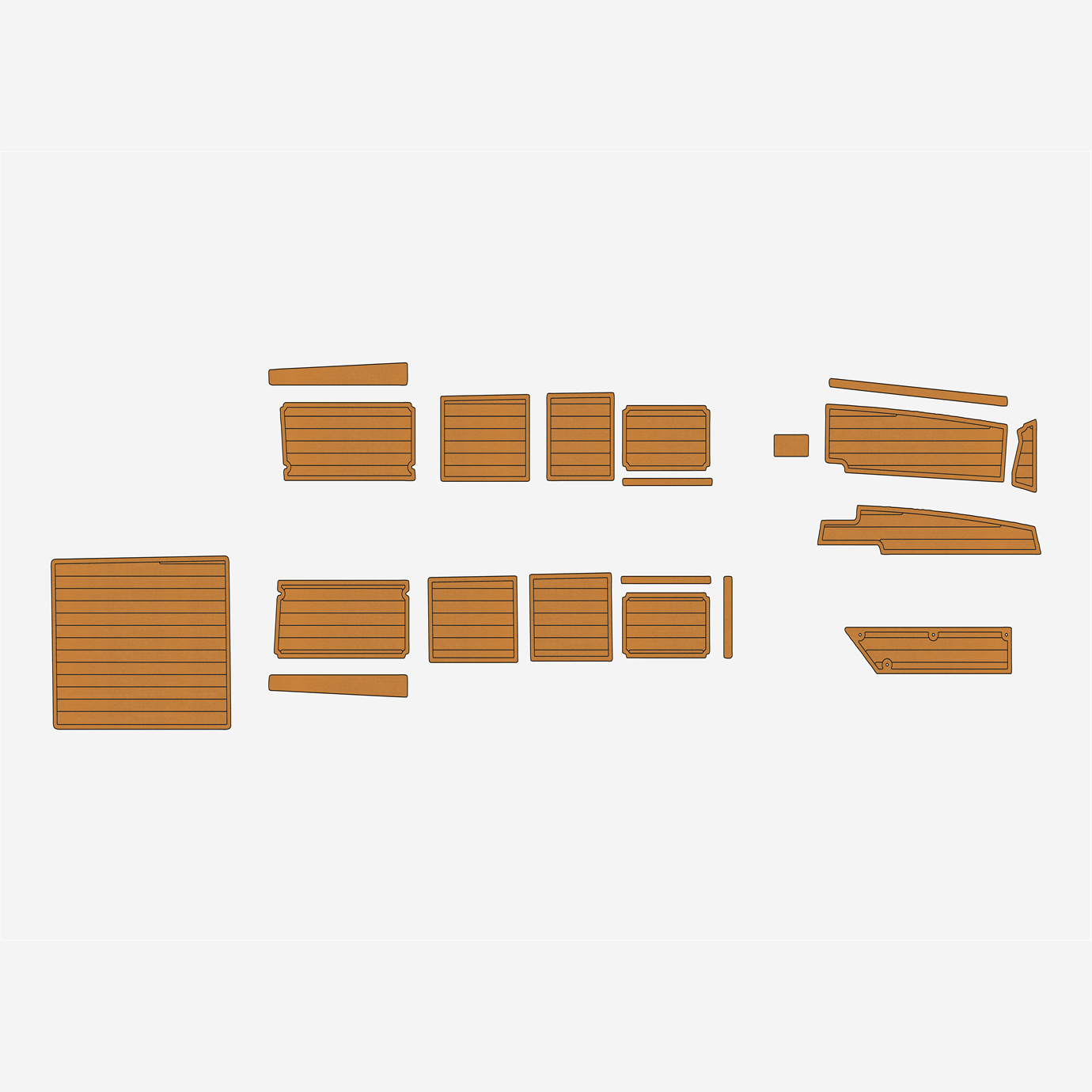 2019 TIGE ZX5 Storage EVA Faux Teak Marine mat foam Floor