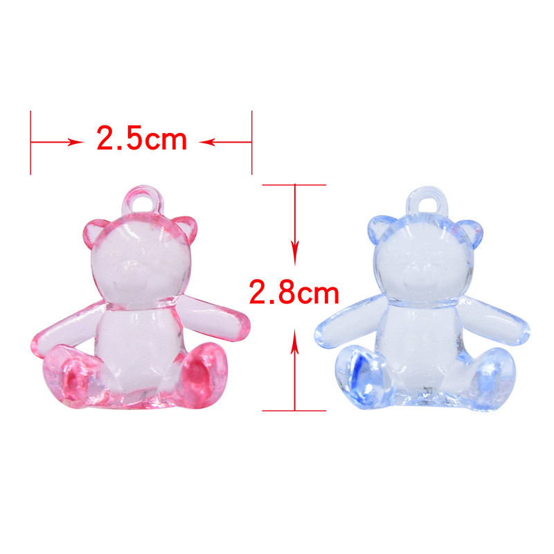 Oso de plástico transparente bebé bautismo bebé ducha Luna Llena regalo niño niña decoración 12