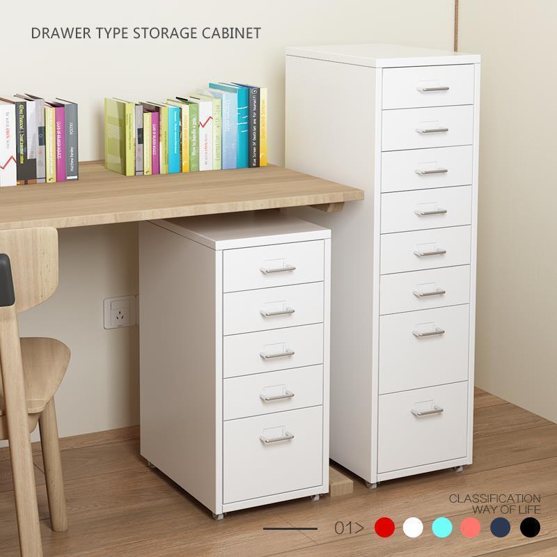Side Table Drawer Storage Cabinet Haiermo Under-Bed Drawer Cabinet with Locking Drawer Iron Bedside Cabinet Multi-Story Gap Cabinet