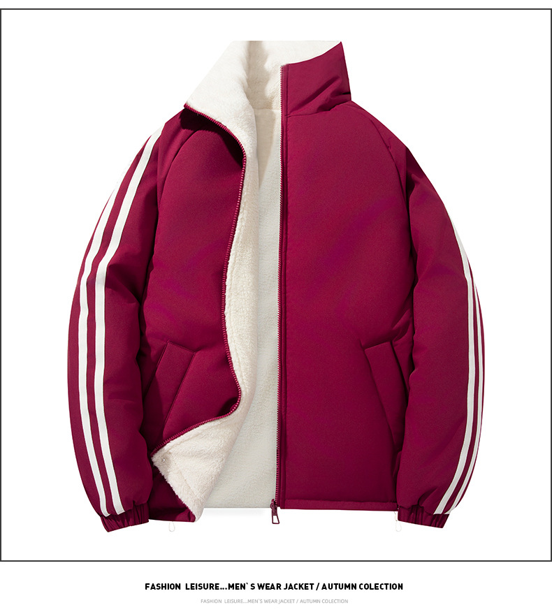 Double-sided Lambswool Padded Jacket For Men And Women Warm Coat_voghion.com