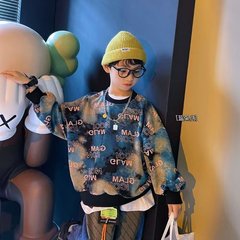男児のパーカー春秋服2023新型中大童韓国版ゆったりとした洋風のファッションが格好いいカジュアルな長袖の上着