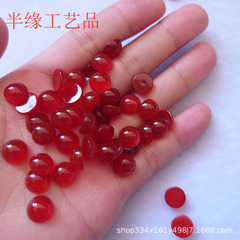 【紅瑪瑙戒面】天然紅玉髄円形平底宝石アクセサリーdiy手芸品部品裸石