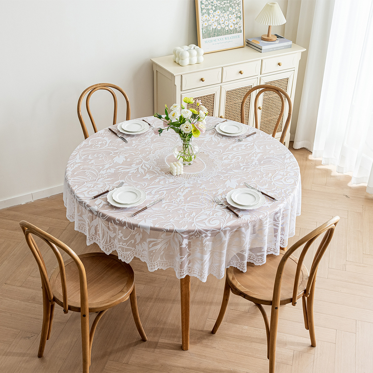 Amazonas transfronterizas tejer tela de mesa de encaje red ins hueco estilo americano idílico decoración de mesa de mesa cubierta tela de mesa