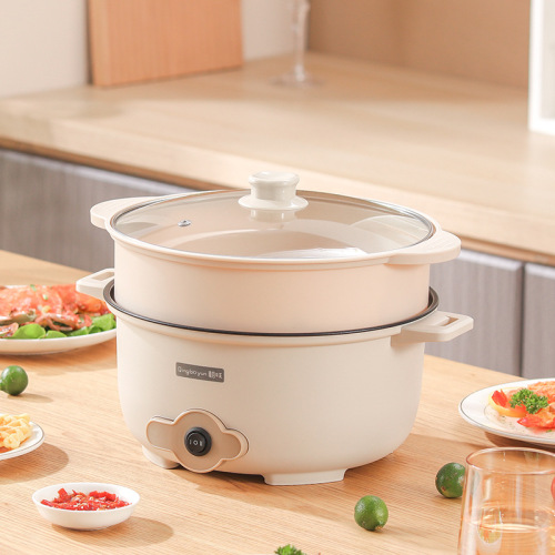 Student Dormitory Electric Cooker Multifunctional Home Electric Hot Pot Takeaway Hotpot Electric Wok Steamer Non-stick Electric Pot