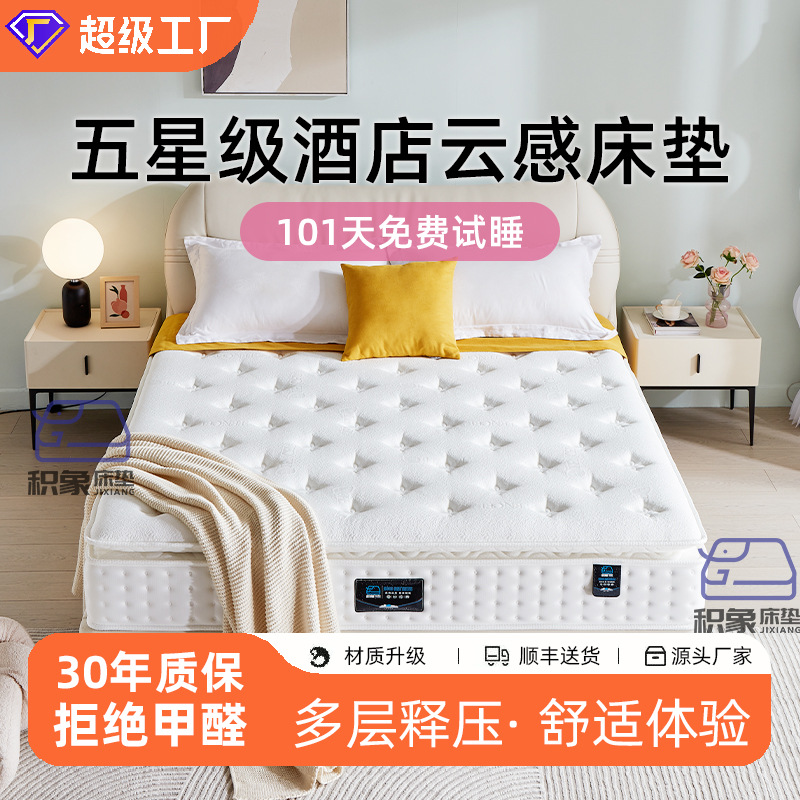 Five-Star Hotel Mattress Hilton Latex Memory Foam Independent Spring Folding Home B&B Universal Simmons