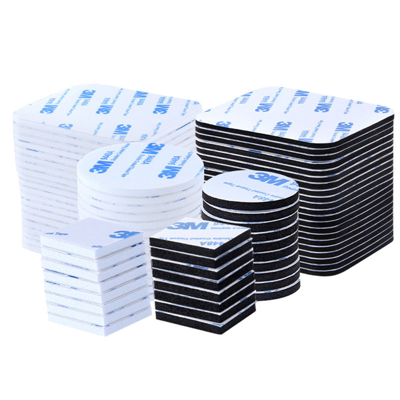 En stock 9448A adhesivo fuerte adhesivo de doble cara en blanco y negro cinta adhesiva de espuma EVA resistente a altas temperaturas extraíble que no marca adhesivo troquelado