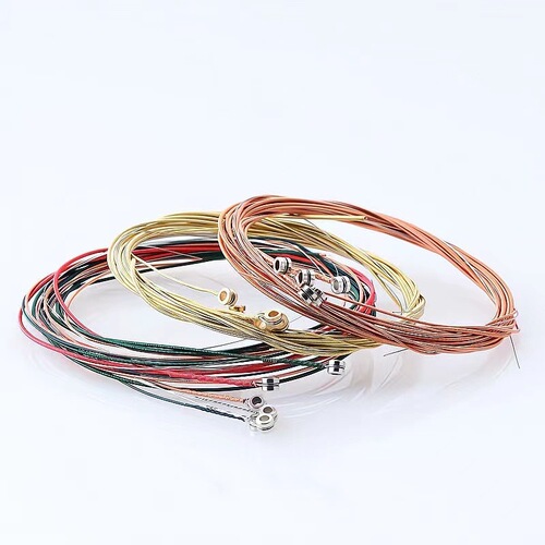 Acoustic guitar strings, guitar strings, folk guitar strings, brass string set, colorful string set of 6 strings, musical instrument accessories