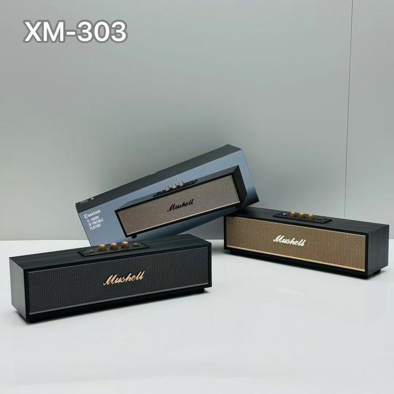 新しい XM303 レトロトレンド Bluetooth オーディオ木製レザー屋外ポータブルサブウーファーポータブル 10 ワット|undefined