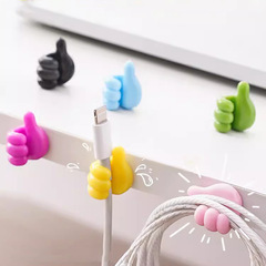 親指フックハブクリエイティブかわいいデータケーブル収納固定ケーブルオーガナイザー痕跡なしパンチフリー粘着フック