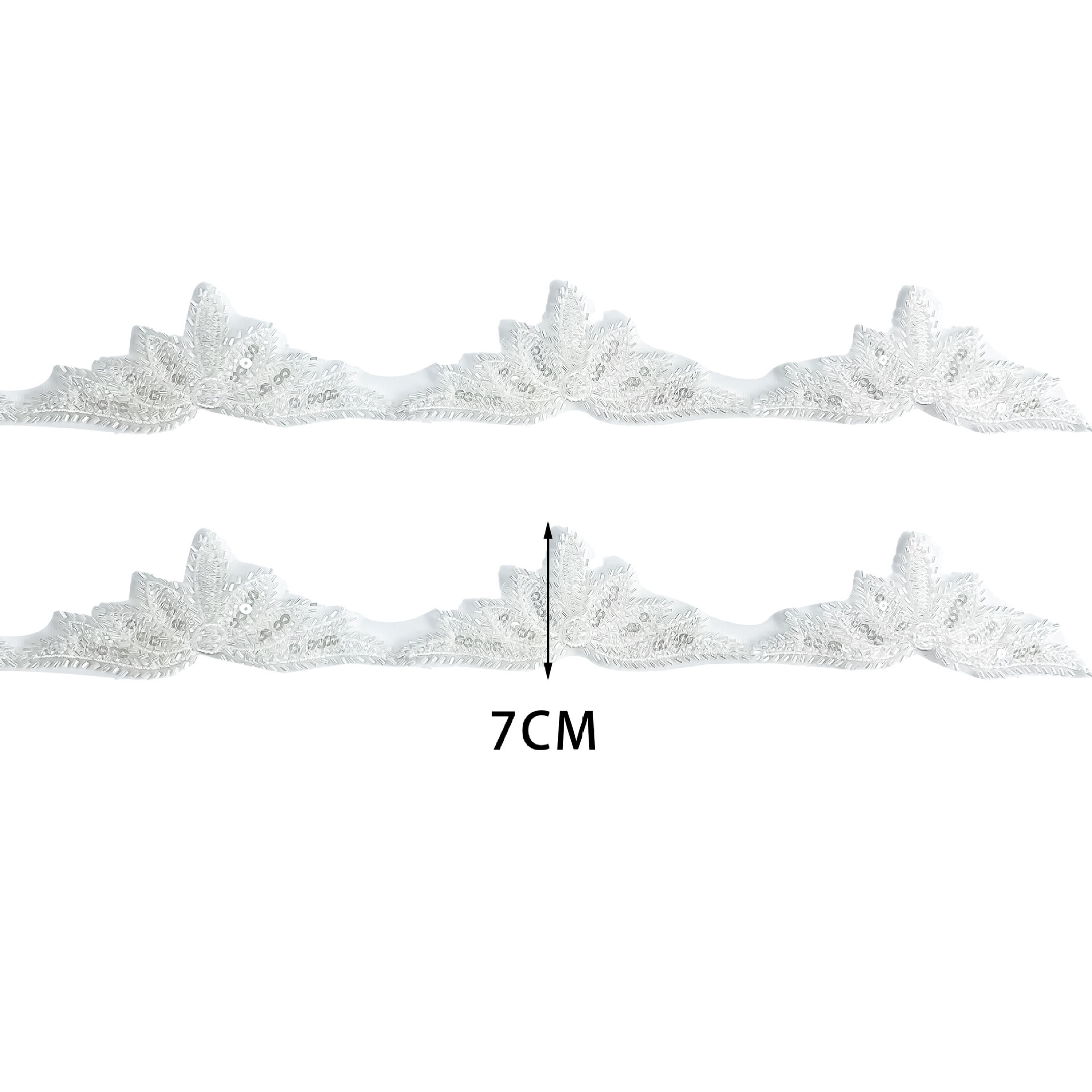 7cm estereoscópico encaje tubo de perlas sequin accesorios multicolores diy vestido de boda vestido de baile cortina accesorios de ropa