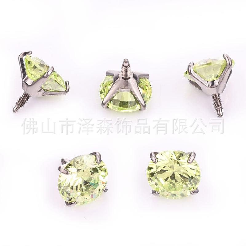F136 Titanium Alloy Ear Stud Long Teeth 5A Claw Zirconium G23 Titanium Ear Bone Nail Accessories External Teeth Lip Nail Human Puncture Jewelry detail image 18