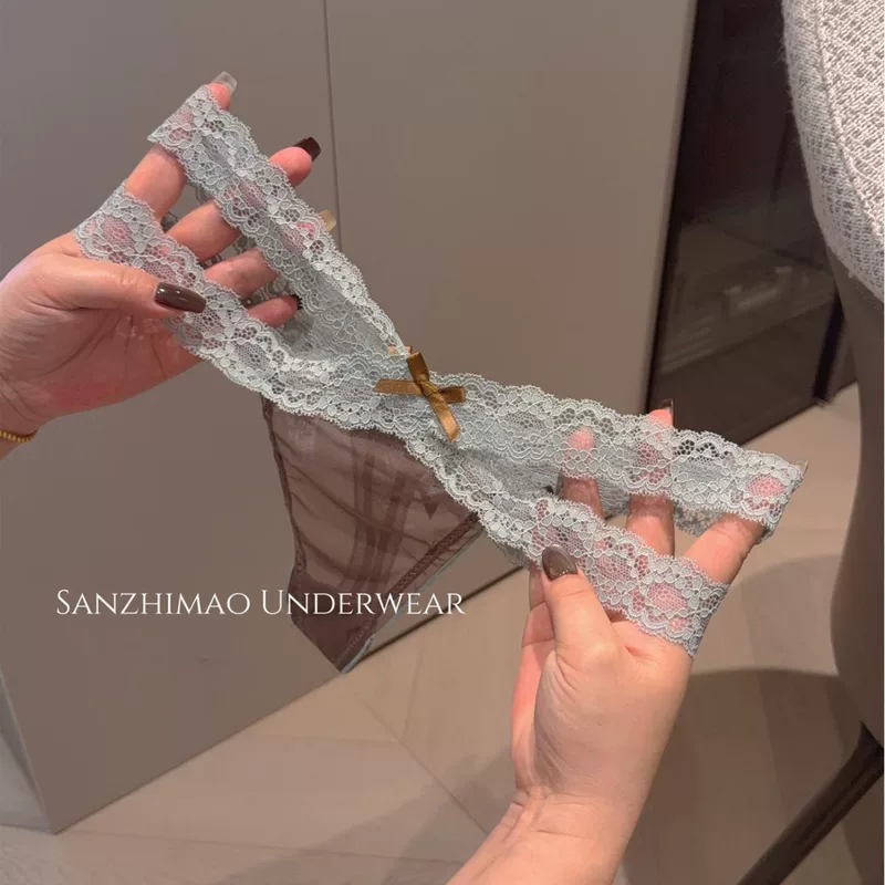 Сексуальные брюки, нижнее белье с бантом, тонкая лямка