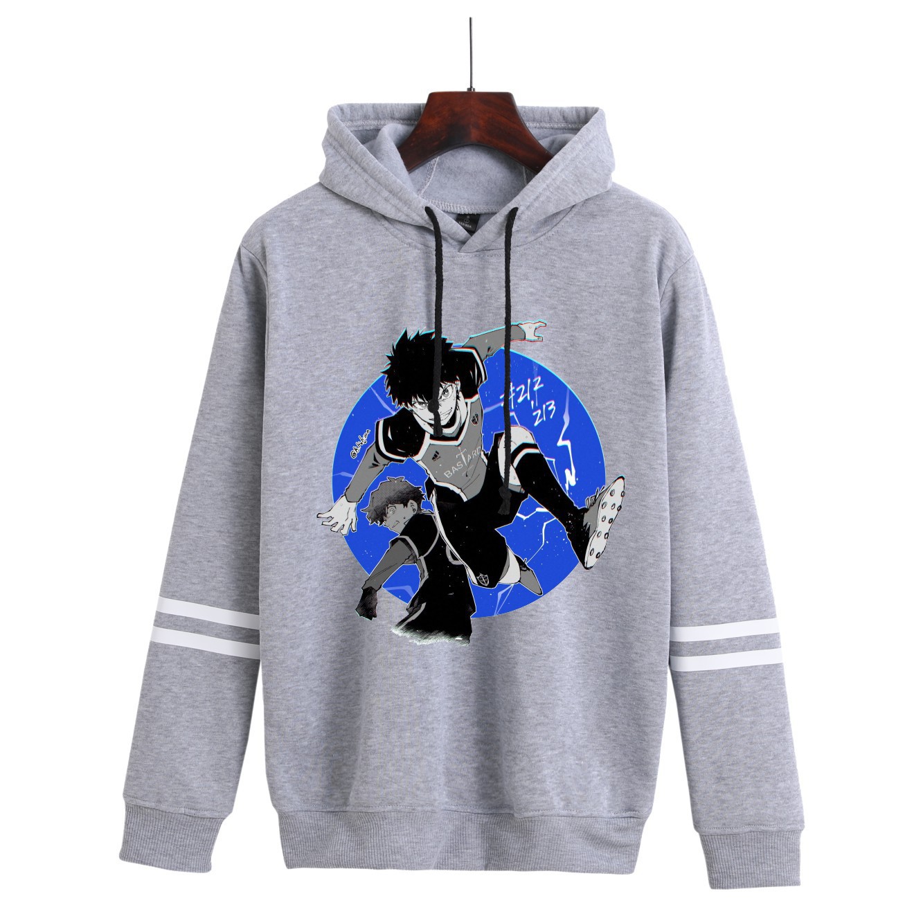 BLUE LOCK Blue Prison Plus Velvet Tamaño más hombres y mujeres Suéter de pareja Trend con capucha sudadera anime