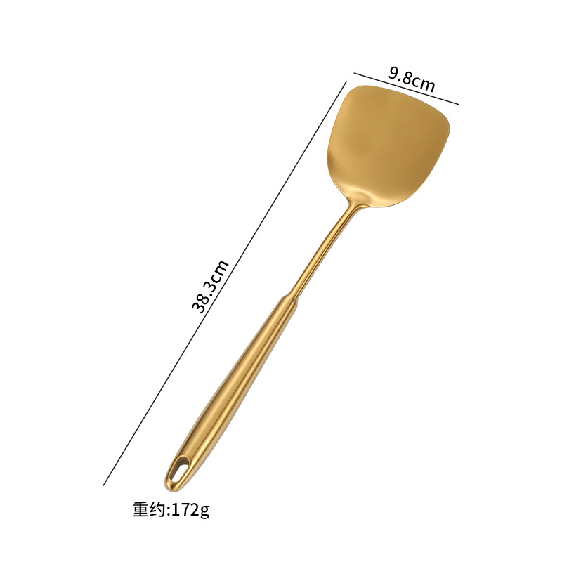 Amazon cocina de acero inoxidable guisado de fideos de pesca lengua cuchara de carne tenedor de patata conjunto de regalo