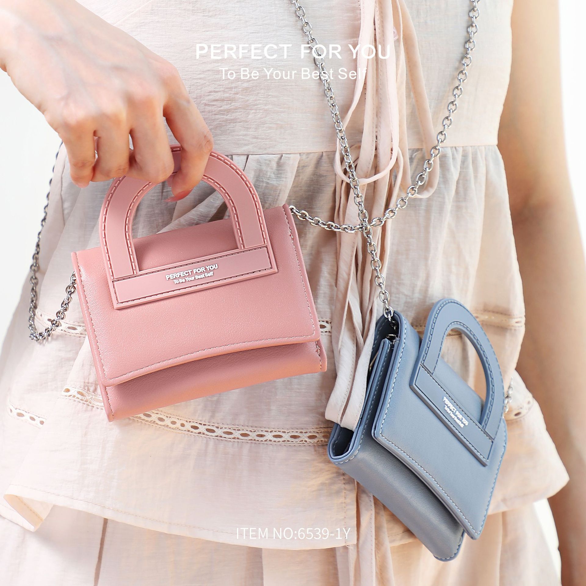 新款简约时尚钱包女款手提包包创意小众女士钱包斜挎包一体