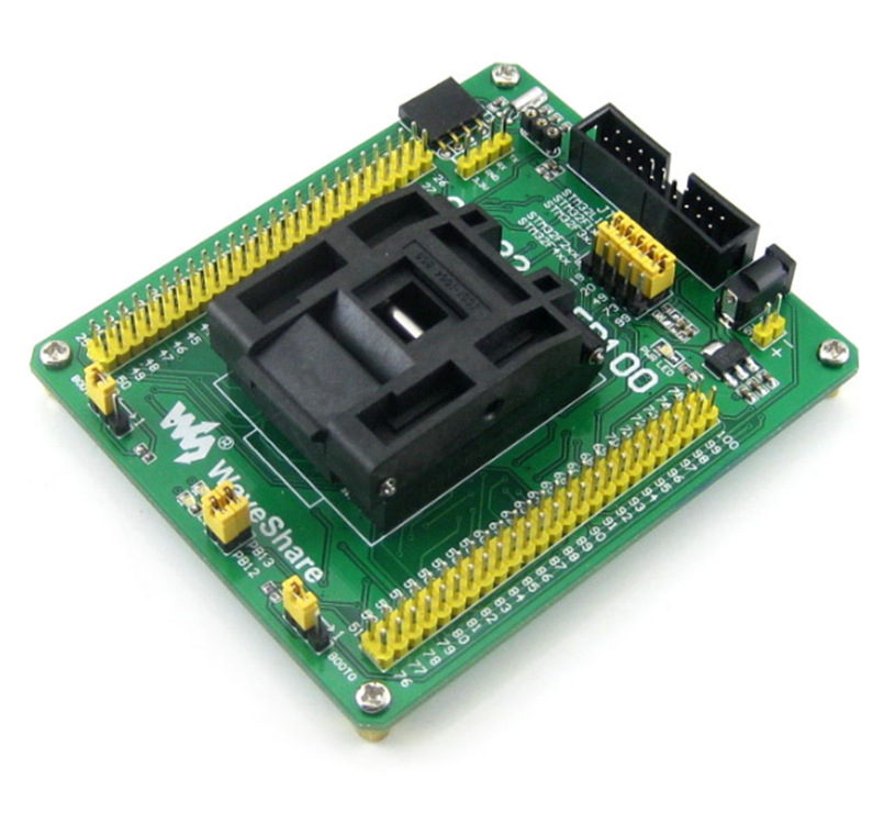 STM32专用编程座 烧写座 QFP100 0.5mm 原装座子 STM32-QFP100