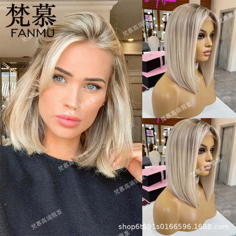100% Pure Human Hair Bob BOB Hot Sale Full Hook Full Lace Straight Hair Wig Head Cover Half Machine Head Cover