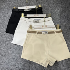 女性用のハイエンドスーツAラインカジュアルショーツ、25夏の新しいスタイル、脚長効果、多用途、ハイウエスト、スリムでホットな女の子のホットパンツ