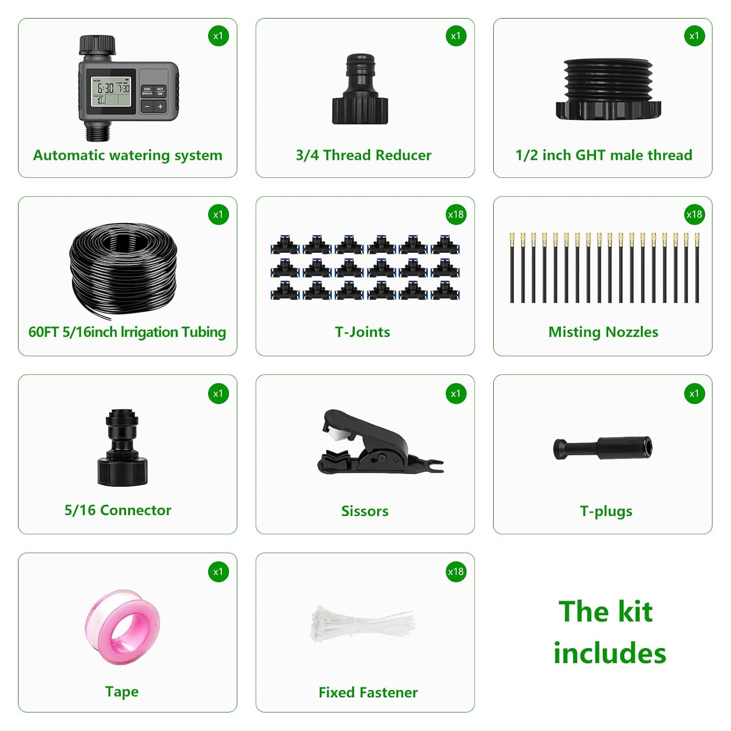 Timer universale per esterni, cortile, irrigazione intelligente da giardino, irrigatore automatico per fiori e piante._voghion.com