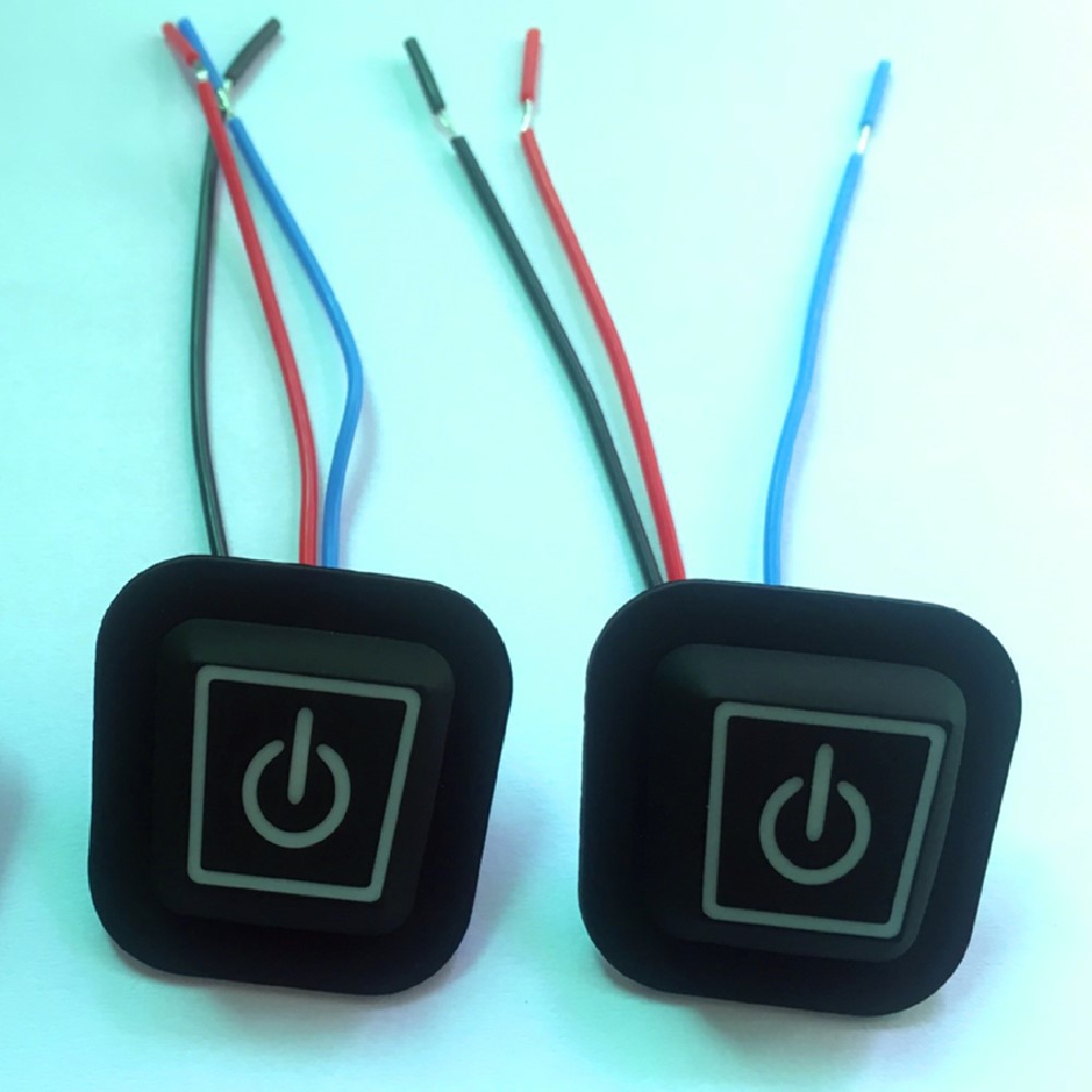 过认证电热服马甲手套袜子开关24V调温开关三档温控防水硅胶开关