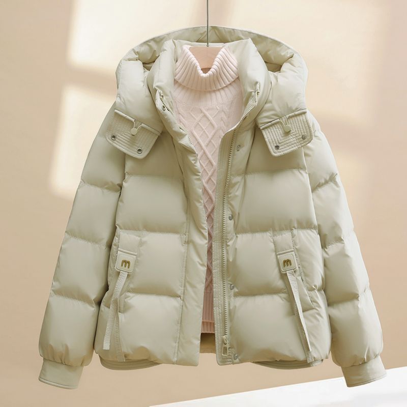 冬季新款小个子棉服女短款大毛领面包服棉袄羽绒棉衣厚外套
