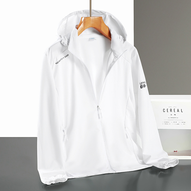 Nueva pareja de verano seda de hielo transpirable, ligero, desmontable, cómodo, ropa de protección solar tejida por urdimbre, color sólido, piel fina de verano