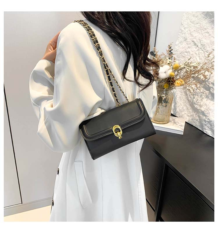 Cataramă cu lanț, ocazional, crossbody cu umăr, personalitate, culoare solidă, simplu 2024, frumos, pătrat mic, pentru femei_voghion.com