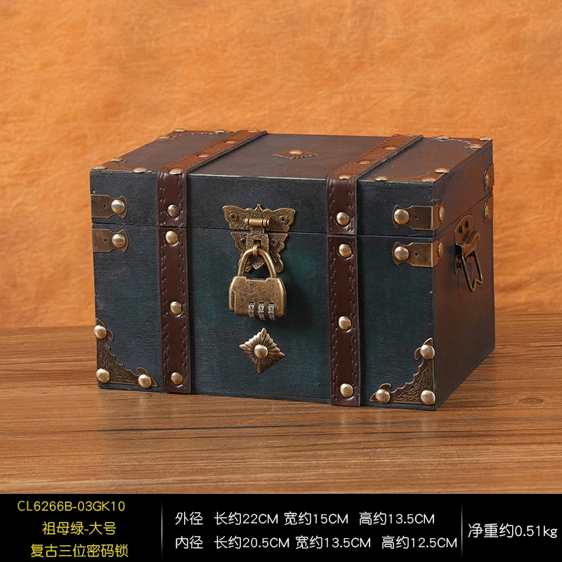 Retro wooden table storage box, wooden box