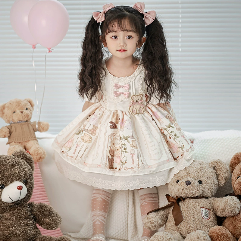 Весенний наряд маленькой принцессы, юбка для девочки, платье, стильLolita, западный стиль